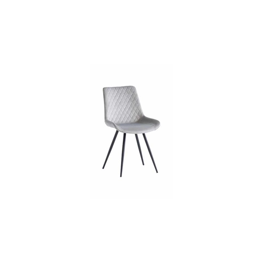 MIAMI VELVET DINING CHAIR SILVER