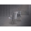 GENEVA FAUX LEATHER/FABRIC DINING CHAIR GREY