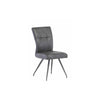GENEVA FAUX LEATHER/FABRIC DINING CHAIR GREY