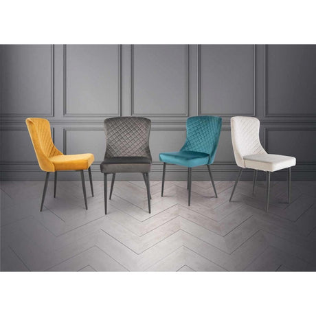 STOCKHOLM FABRIC DINING CHAIR PEACOCK