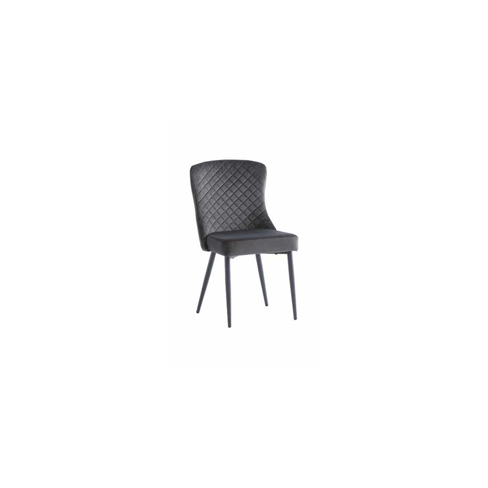 STOCKHOLM FABRIC DINING CHAIR GRAPHITE
