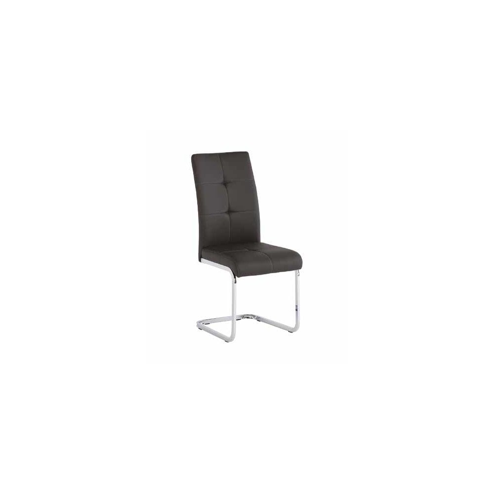 MAYFAIR VELVET / PU DINING CHAIR PU CHARCOAL GREY