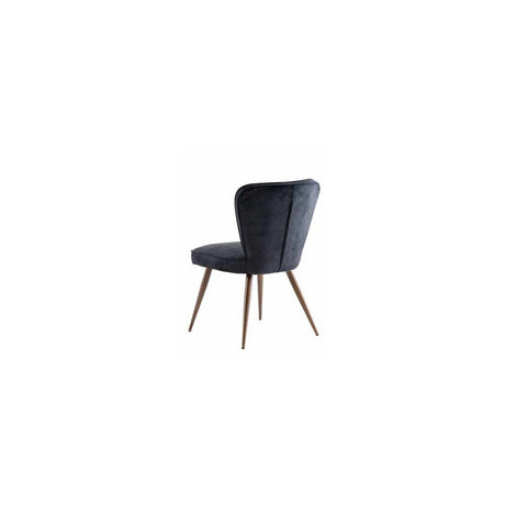 FLAVIA SOFT VELVET DINING CHAIR BLACK