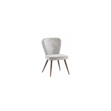 FLAVIA SOFT VELVET DINING CHAIR LINEN
