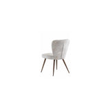 FLAVIA SOFT VELVET DINING CHAIR LINEN