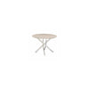 SEATTLE NATURAL MARBLE LOOK/CHROME LEGS 1.07M ROUND DINING TABLE