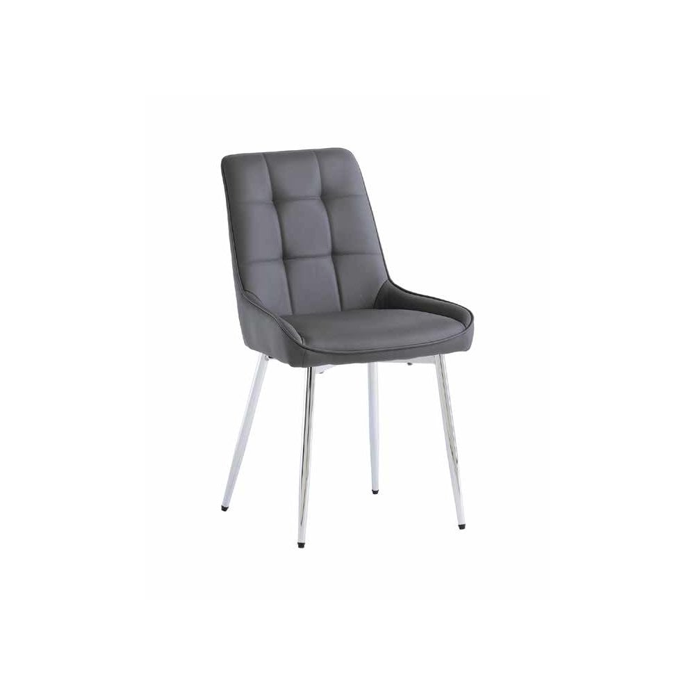 MILAN GREY PU DINING CHAIR