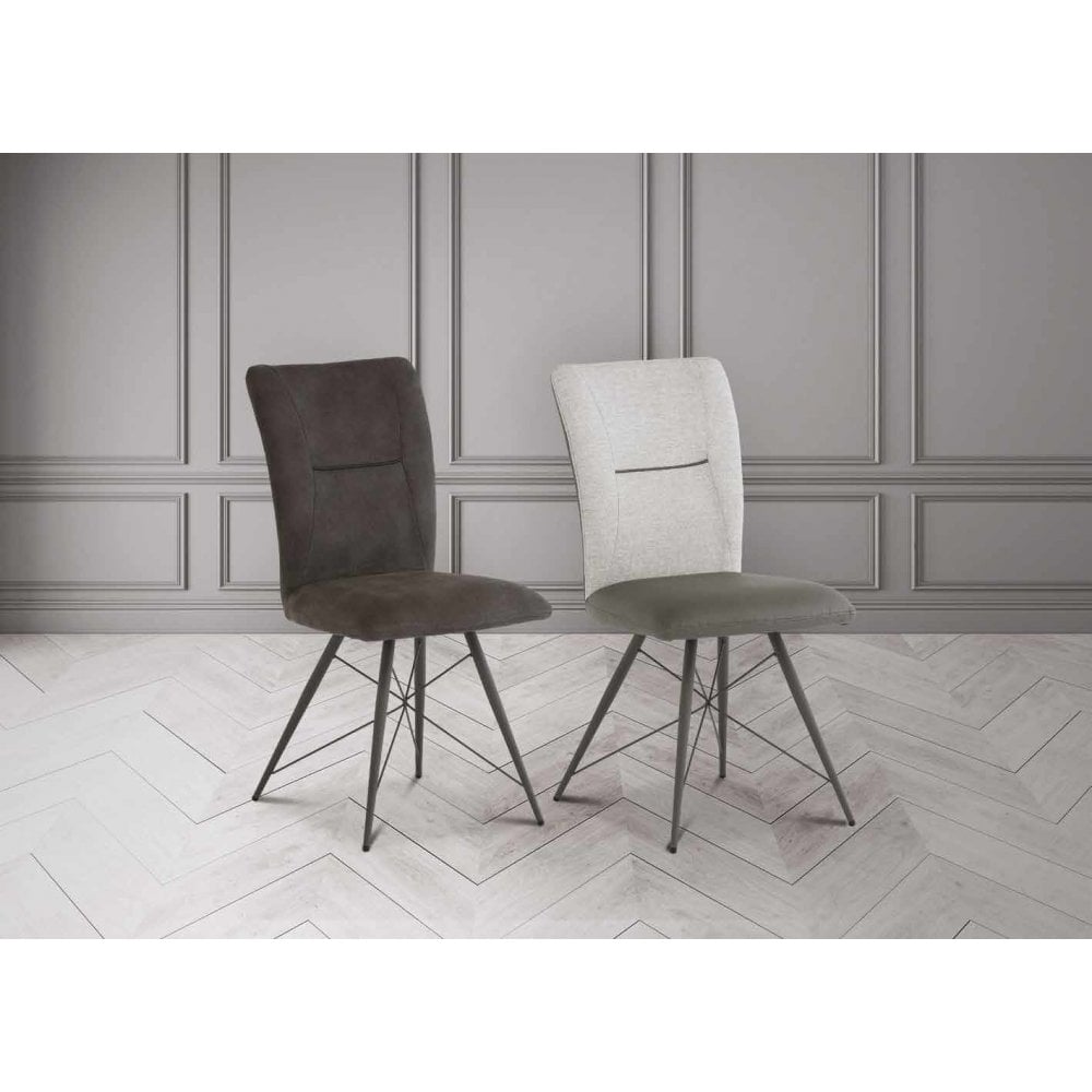 CANNES DINING CHAIR GREY FABRIC