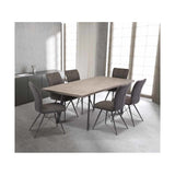 CANNES CONCRETE LOOK/GREY LEG 1.6M (+0.4M) EXTENDING DINING TABLE