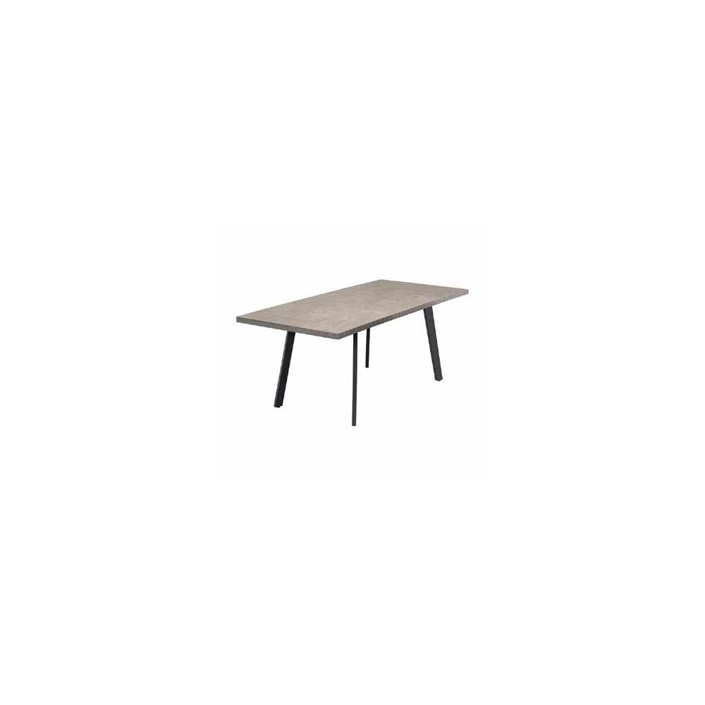 CANNES CONCRETE LOOK/GREY LEG 1.6M (+0.4M) EXTENDING DINING TABLE