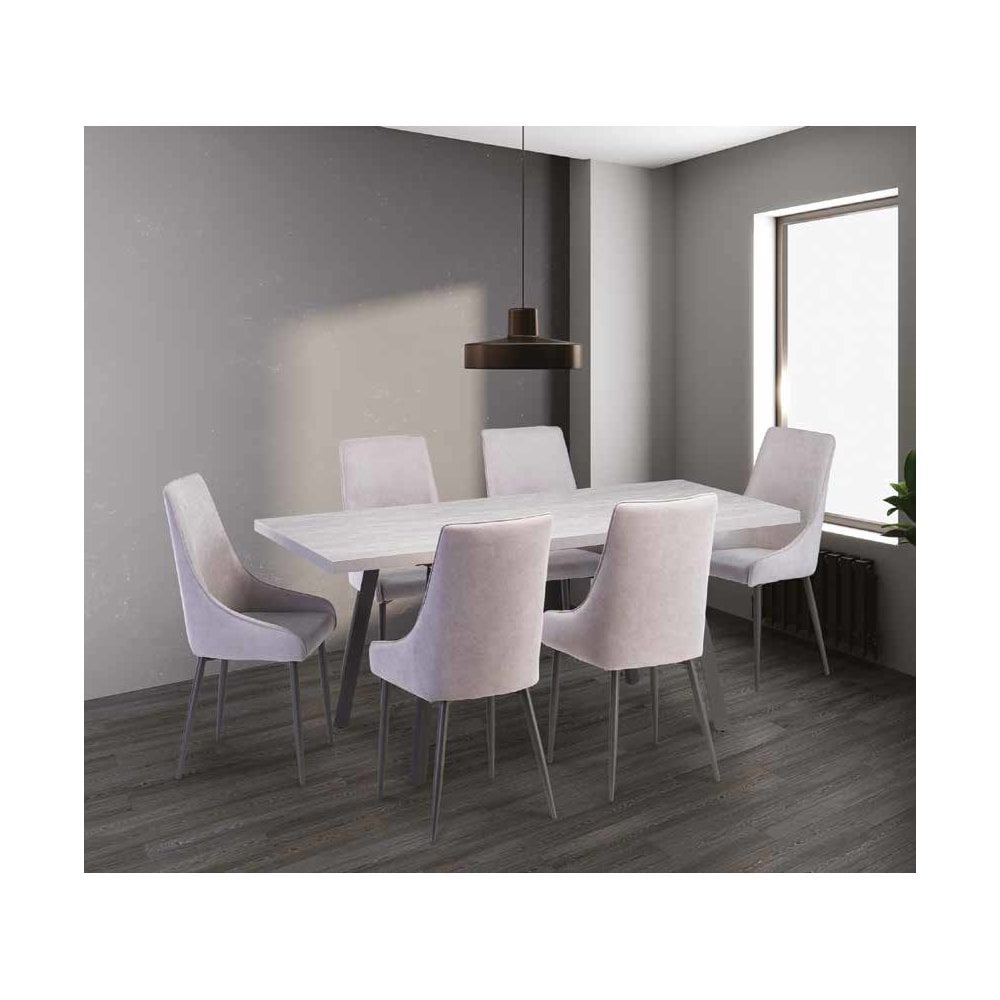 MONACO LIGHT RHINE 1.6M (+0.4M) EXTENDING DINING TABLE