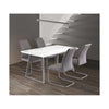 DUBLIN WHITE MARBLE/GREY LEG 1.4M DINING TABLE