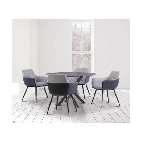 ALASKA BLACK TINTED GLASS / BLACK LEG
