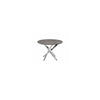 AUCKLAND GREY CEMENT/CHROME LEG ROUND 1.07M DINING TABLE