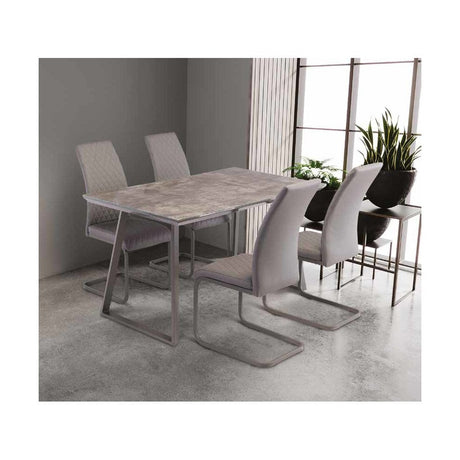 AUCKLAND GREY CEMENT/GREY LEG 1.4M DINING TABLE