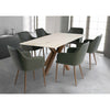 IOWA GOLD 1.8M DINING TABLE/BRUSHED BRASS LEG