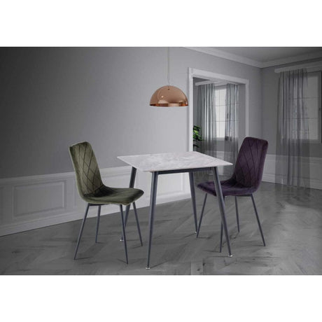 PALERMO REBECCA SNOW WHITE 0.75M SQUARE DINING TABLE