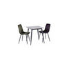 PALERMO REBECCA SNOW WHITE 0.75M SQUARE DINING TABLE