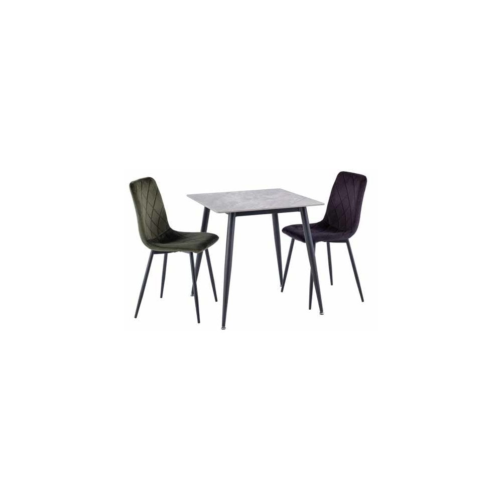 PALERMO REBECCA SNOW WHITE 0.75M SQUARE DINING TABLE