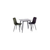 PALERMO REBECCA SNOW WHITE 0.75M SQUARE DINING TABLE