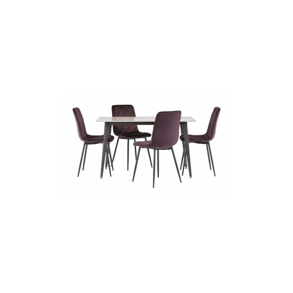 TIRANA REBECCA GREY 1.3M DINING TABLE