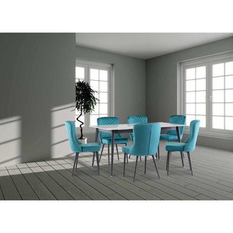 TIRANA REBECCA GREY 1.6M DINING TABLE