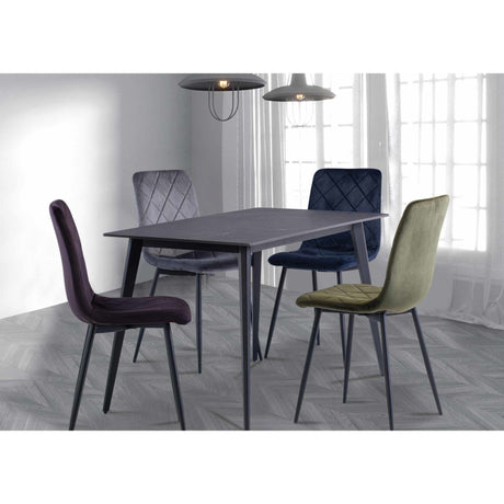 TIRANA MOONEY MATT BLACK 1.3M DINING TABLE