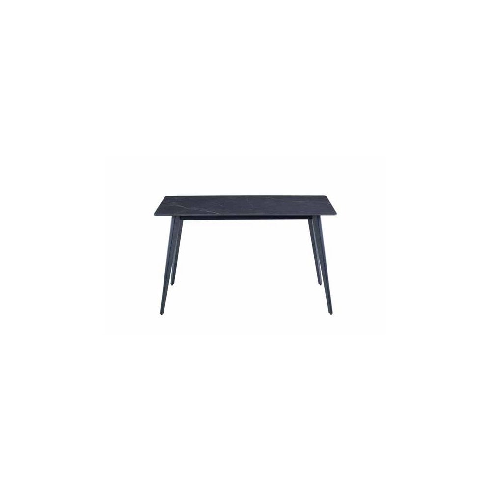 TIRANA MOONEY MATT BLACK 1.3M DINING TABLE