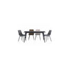 TIRANA MOONEY MATT BLACK 1.6M DINING TABLE