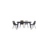 TIRANA MOONEY MATT BLACK 1.6M DINING TABLE