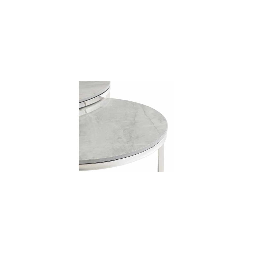 OSLO VILAS GREY ROUND COFFEE TABLE SET
