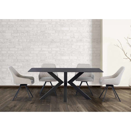 DETROIT BLACK 1.8M ROUND DINING TABLE