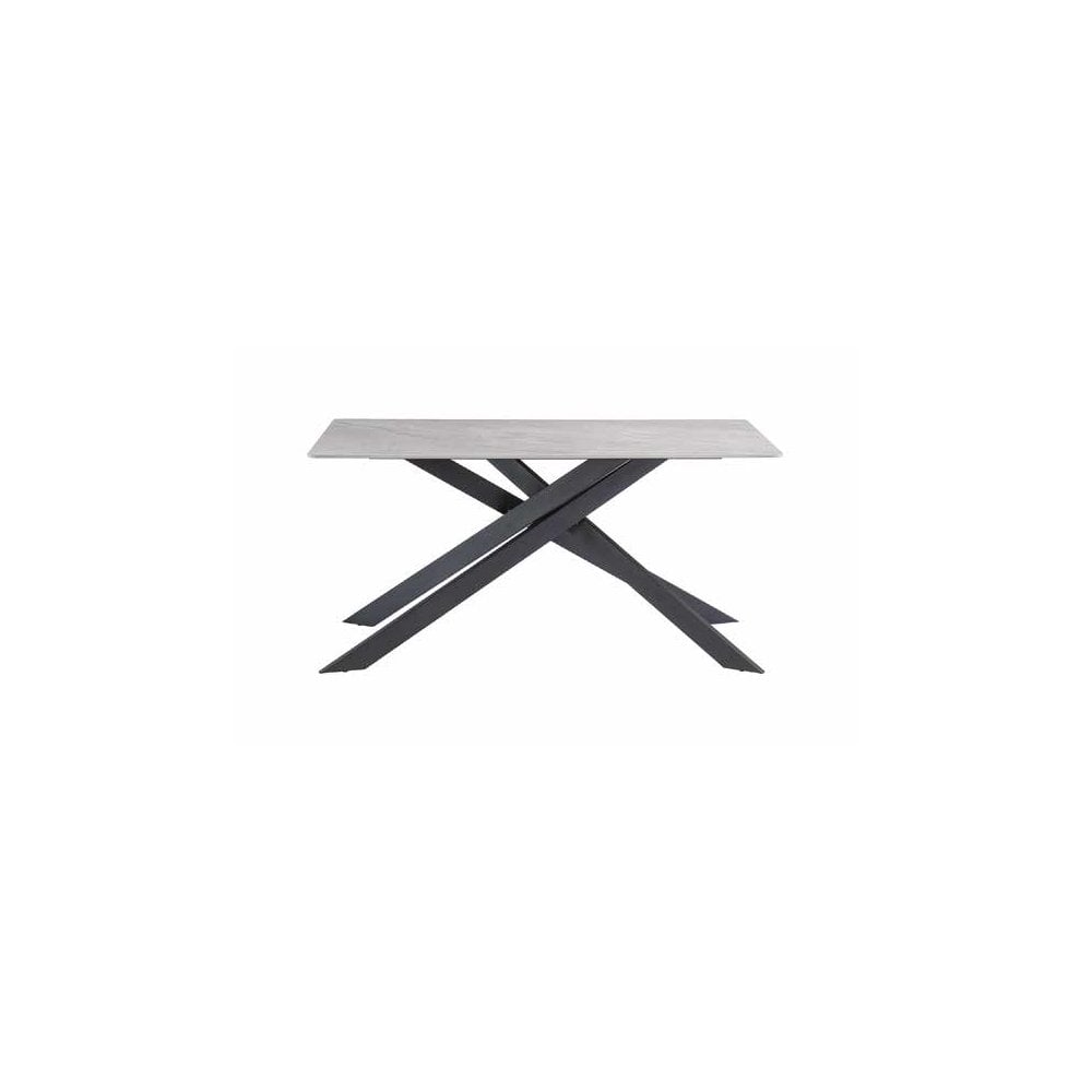 TORONTO GREY/BLACK LEG 1.6M DINING TABLE
