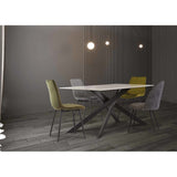 TORONTO GOLD/BLACK LEG 1.6M DINING TABLE