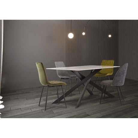 TORONTO GOLD/BLACK LEG 1.6M DINING TABLE