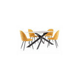 TORONTO GOLD/BLACK LEG 1.6M DINING TABLE
