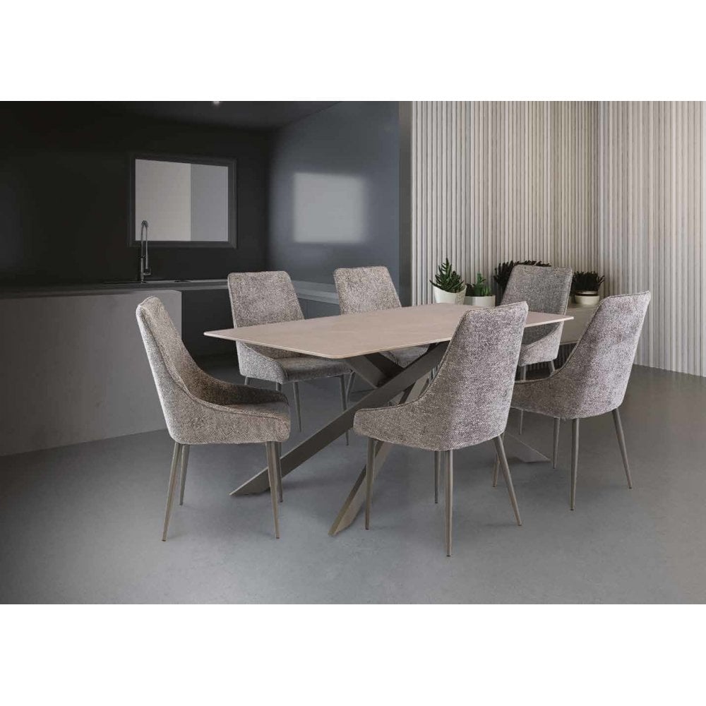 TORONTO MATT GREY/GREYLEG 1.6M DINING TABLE