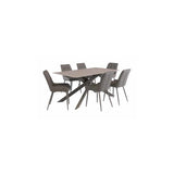 TORONTO MATT GREY/GREYLEG 1.6M DINING TABLE