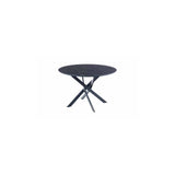 NAPLES MOONEY BLACK MARBLE EFFECT 1.2M ROUND DINING TABLE