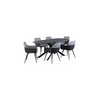 NAPLES MOONEY BLACK MARBLE EFFECT 1.8M DINING TABLE