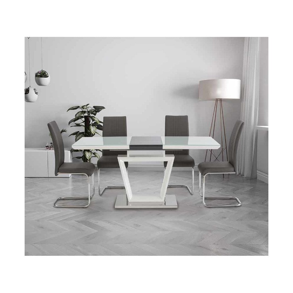 TURIN GREY 1.4M (+0.4M) EXTENDING DINING TABLE