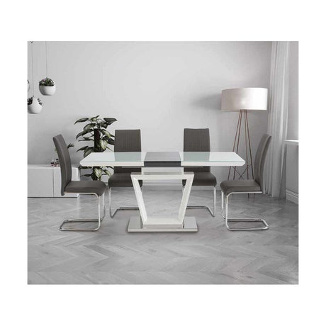 TURIN GREY 1.4M (+0.4M) EXTENDING DINING TABLE