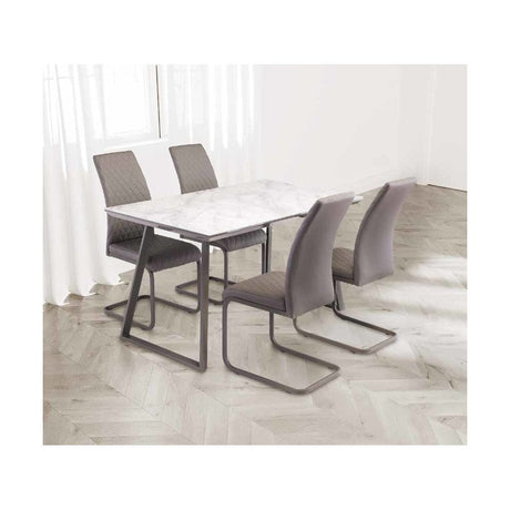 MUNICH GREY MARBLE/GREY LEG 1.4M DINING TABLE