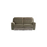 COPENHAGEN GREEN HERRINGBONE FABRIC ELECTRIC RECLINER 3-SEATER