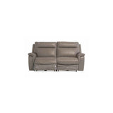 COPENHAGEN GREY LEATHER ELECTRIC RECLINER 3-SEATER