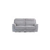 COPENHAGEN SILVER GREY HERRINGBONE FABRIC ELECTRIC RECLINER 3-SEATER