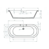 Hebden Traditional Freestanding Bath White