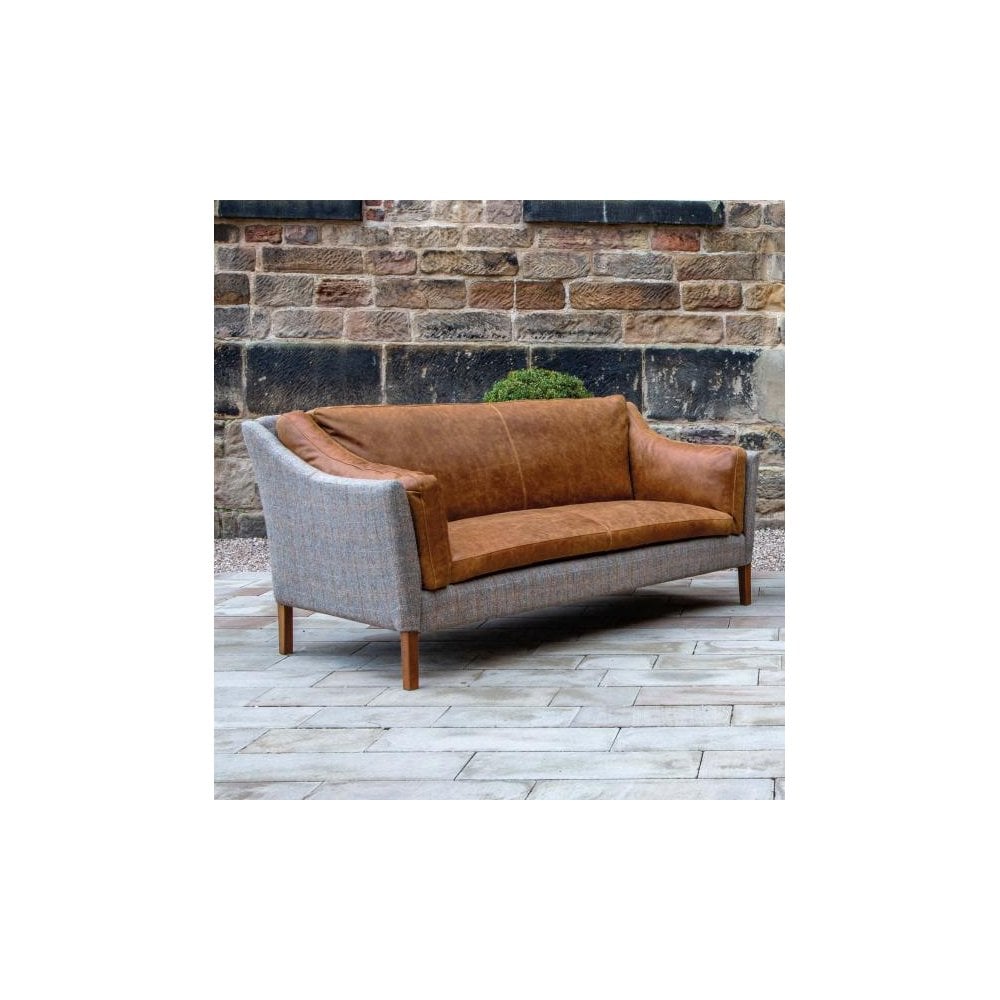 Malone Large 2 Seater HTW & Brown Tan Leather ()