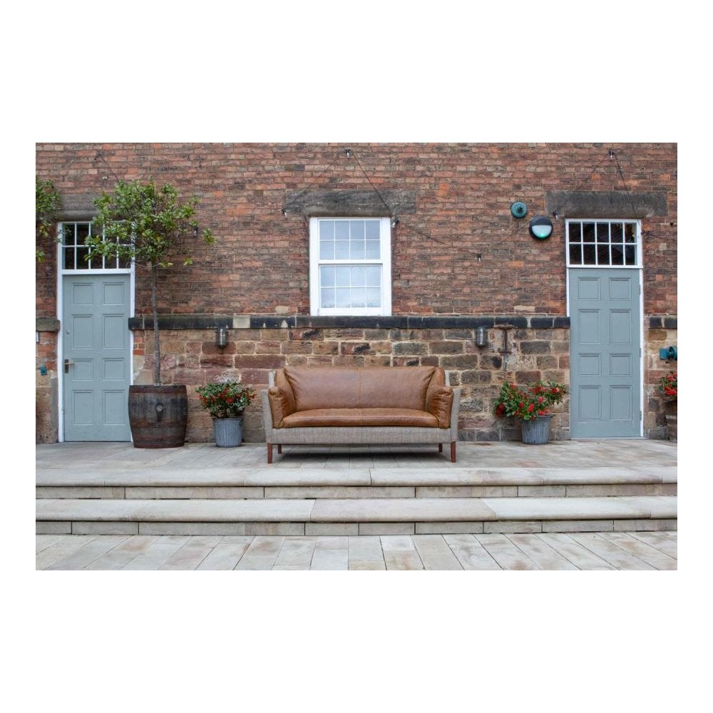 Malone Large 2 Seater HTW & Brown Tan Leather ()