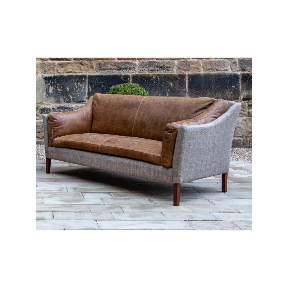Malone Large 2 Seater HTW & Brown Tan Leather ()